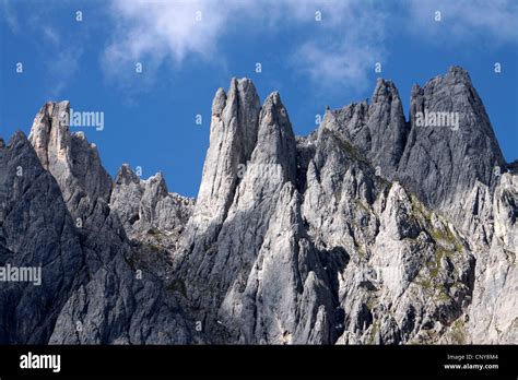 Jagged Mountain Peaks Of Hochkoenig Austria Stock Photo Alamy