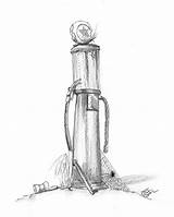 Gas Pump Drawing Paintingvalley Drawings sketch template