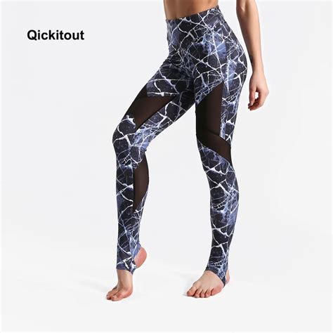 Qickitout Women Long Pants High Elastic Fitness Leggings Thunderandlight Printed Slim Ladies
