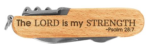 Christian T Lord Is My Strength Bible Verse Laser Engraved Wood 6