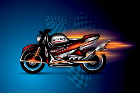 Biker Motorcycle Emblem Logo Design Vector 3015062 Vector Art At