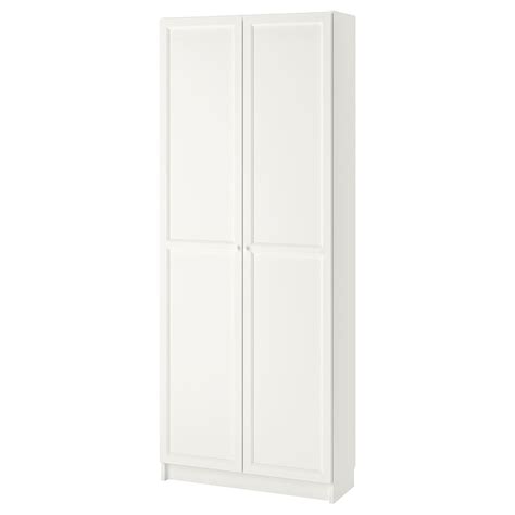 Billy Oxberg Bookcase With Doors White 80x42x202 Cm Ikea Spain