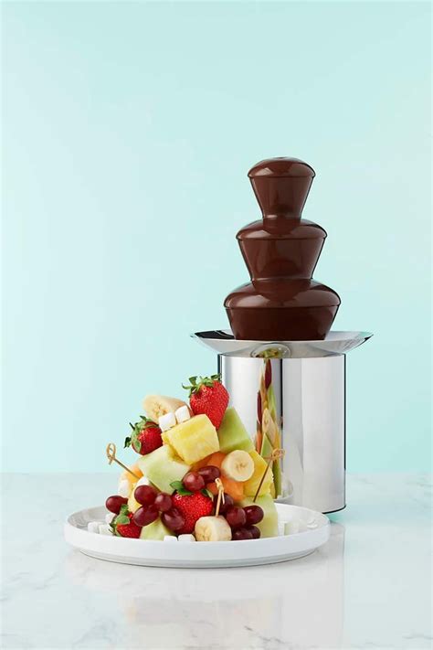 · chocolate available in dark, milk, and white. Coco's Mini Chocolate Fountain | Mini chocolate fountain ...