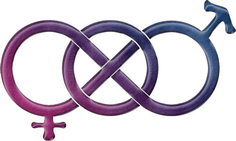 Bisexual Pride Gender Knot In Pride Flag Colors Trinity Knotted Gender Symbols Linked Male And