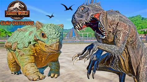 Camp Cretaceous Dinosaurs Fight Scorpius Rex Vs Bumpy Toro I Rex