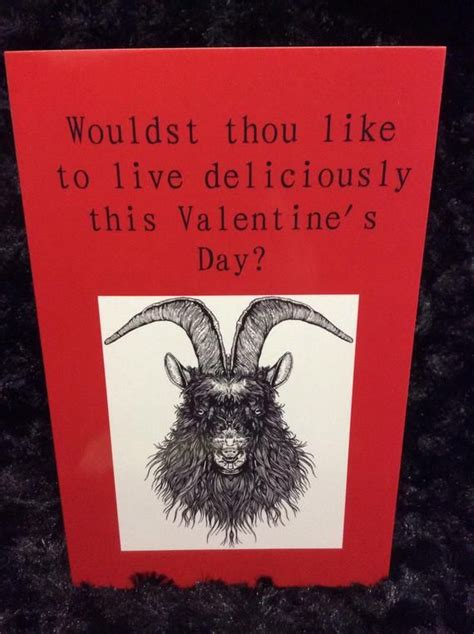Horror Valentine Card Black Phillip The Witch Couple Etsy Valentines Cards Valentine Cards