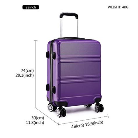 Kono Fashion Luggage Lightweight Abs Hard Shell Trolley Travel Suitcase