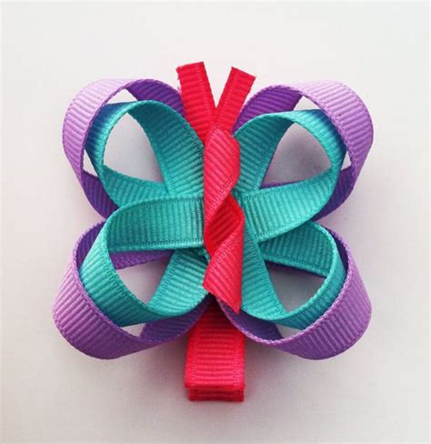 Butterfly Hair Clip Butterfly Hair Bow Girls Butterfly Etsy