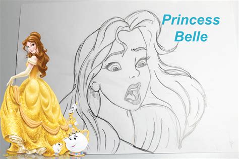 Princess Belle Sketch At Explore Collection Of