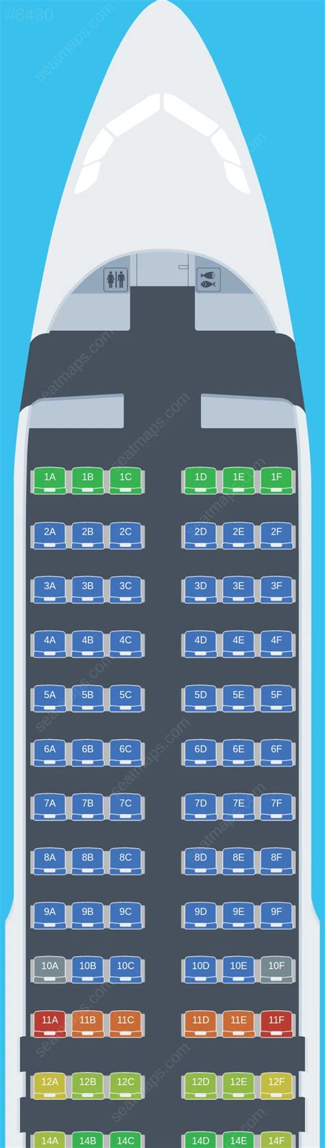 Seat Map Of Airbus A320 Allegiant Air Updated 2024