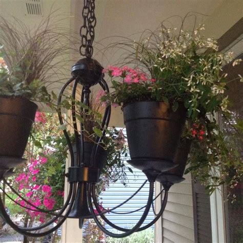 Repurpose Old Chandeliers Into Hanging Planters Old Chandelier