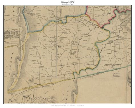 District 3 Bloomfield Loudoun County Virginia 1854 Old