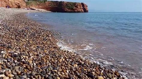 Relaxing Sounds Of Ladram Bay Waves Lapping On Shingle Beach Youtube