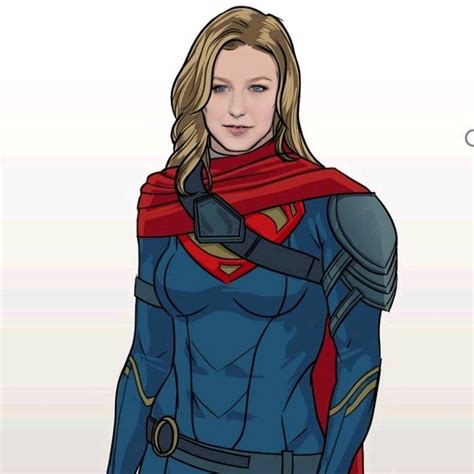 A Drawing Of A Woman In A Superman Costume