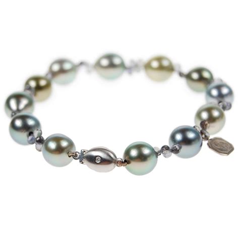 Tahitian Pearl And Sapphire Bracelet From Coleman Douglas Pearls
