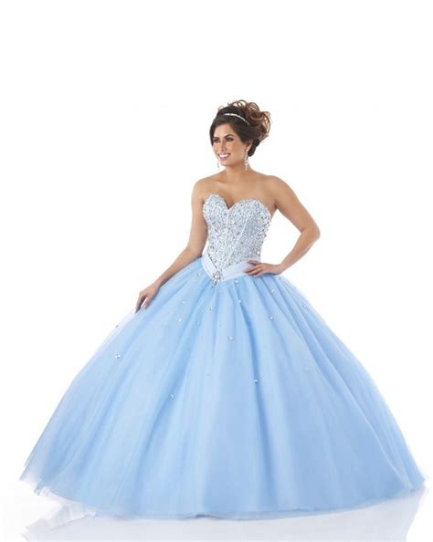 Light Blue Quinceanera Dresses With Bow Vestido Debutante Lace Up Ball