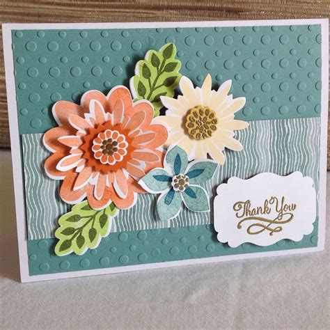 Stampin Up All Abloom Flower Patch And Flower Fair Framelits