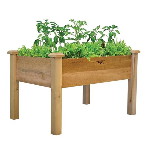 The growums earth style box will allow you to grow food anywhere! Gronomics 48-in x 30-in Rustic Red Cedar Rustic Raised ...