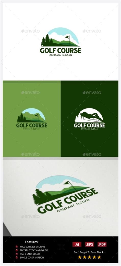 Modern Golf Course Logo Design Template