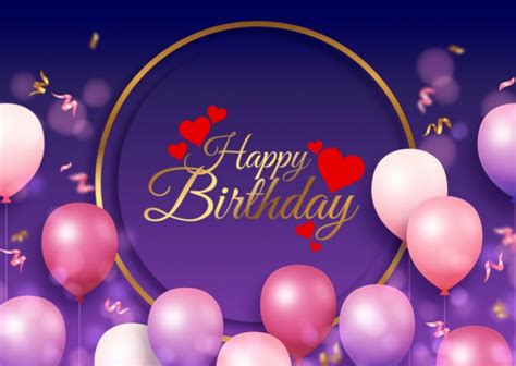 Purple Happy Birthday Images Happy Birthday Banner Or Greeting Card