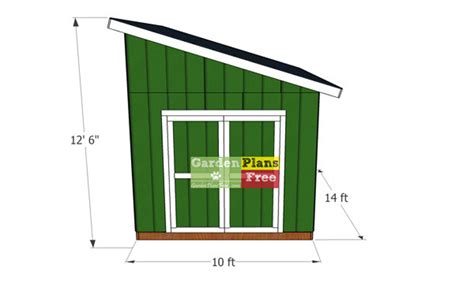 10x14 Lean To Shed Plans Small Garden Shed Plans Pdf Etsy