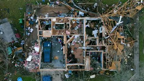 Drone Footage Shows Aftermath Of Tornadoes Storms And High Winds