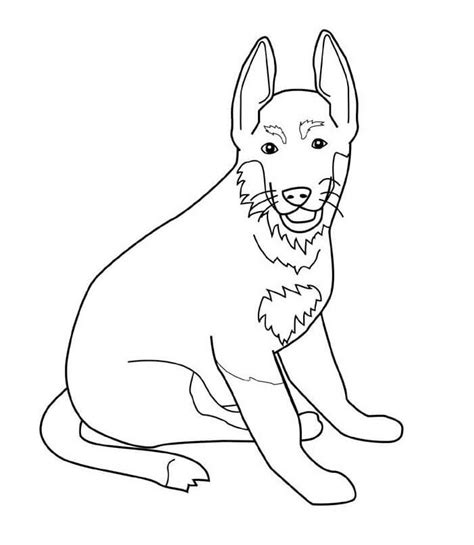 German Shepherd 6 Coloring Pages Coloring Cool