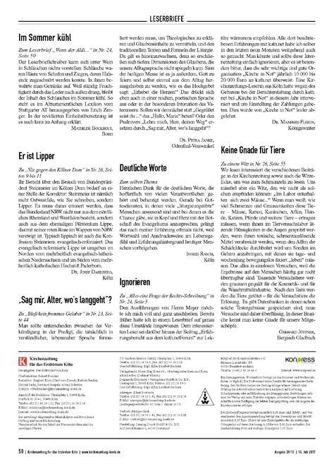 Außerdem stellt das bistum köln ausmalbilder zu den evanglien zur verfügung. Kirchenzeitung Köln - Ausgabe 28/2017