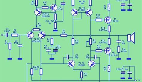 Hi-Fi Mosfet Power Amplifier 2SJ162-2SK105 - Electronic Circuit