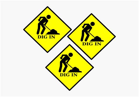 Dig In Construction Sign Yellow Free Transparent Clipart Clipartkey