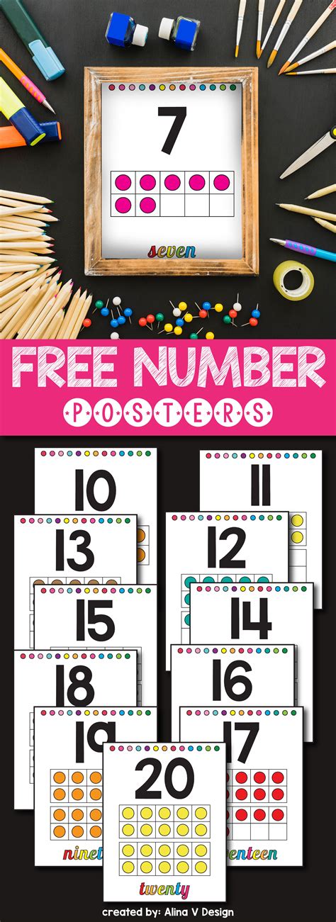 These Simple Black And White Number Posters Are Great Printables To