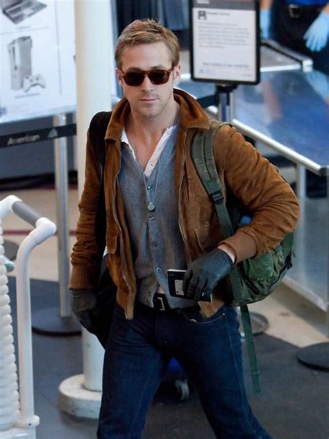 Ryan Gosling Brown Leather Jacket
