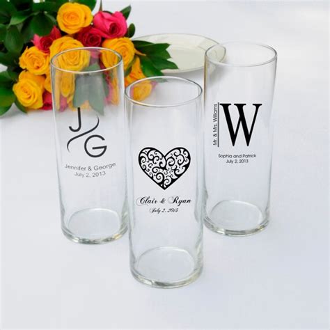 Personalized Wedding Favor Monogram Vase Favors Wedding