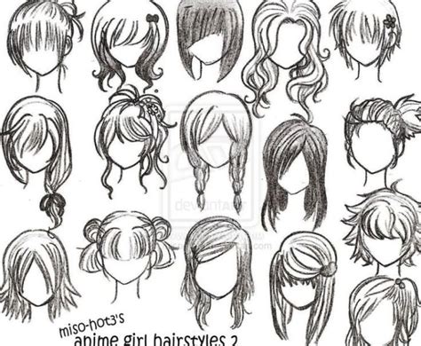 How To Draw Female Girls Anime Hairstyles ⋆ Anime And Manga