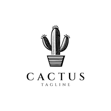 Premium Vector Cactus Vintage Logo Design Vector Illustration