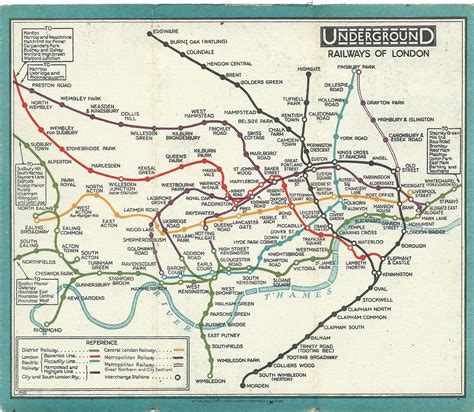 Old London Underground Railways Tube Map Main Line Connections Plan The Best Porn Website