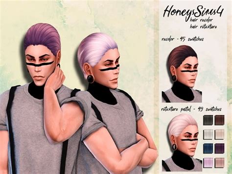 Nightcrawler Nightlife Male Hair Recolor Retexture By Honeyssims At Tsr