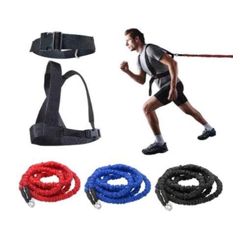 Double Explosive Force Trainer Running Speed Resistance Band Pull Rope Stretch Track