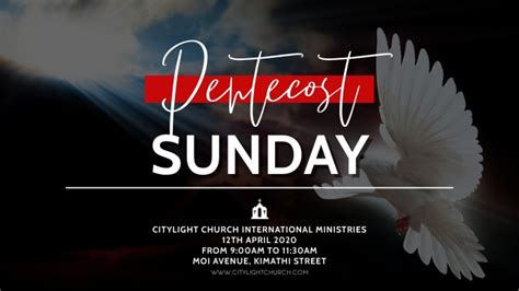 Copy Of Pentecost Sunday Church Flyer Postermywall