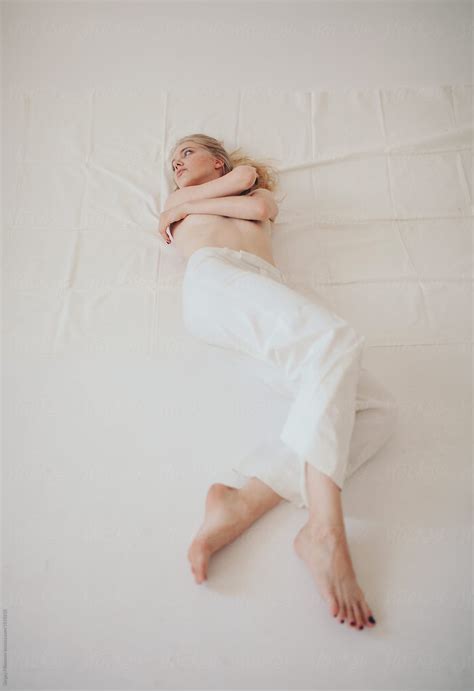 Studio Portrait Of Blonde Woman By Stocksy Contributor Sergey Filimonov Stocksy