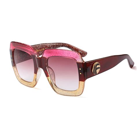 Buy Oversized Square Sunglasses Women Multi Tinted Frame Fashion Modern