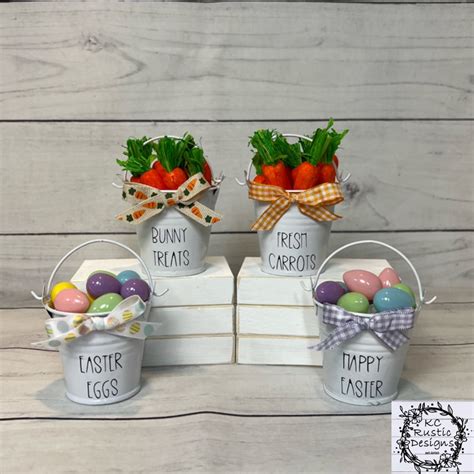 Easter Mini Pails Easter Eggs Fresh Carrots Bunny Treats Easter