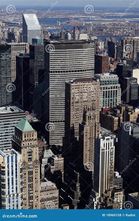 Buildings In Midtown Manhattan Stock Photo Image Of Scene Modern