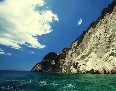 Premium Photo Blue Caves On Zakynthos Island Greece
