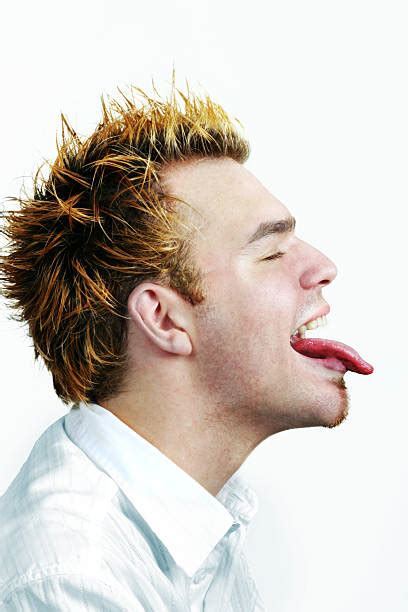 Sticking Out Tongue Profile Men Side View Pictures Images And Stock