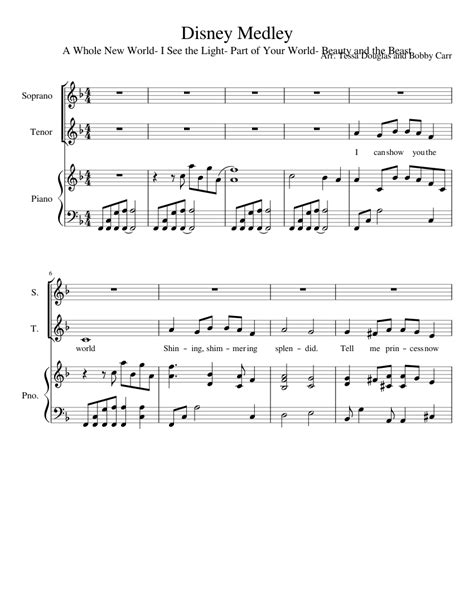 Disney Medley Sheet Music For Piano Voice Download Free In Pdf Or Midi
