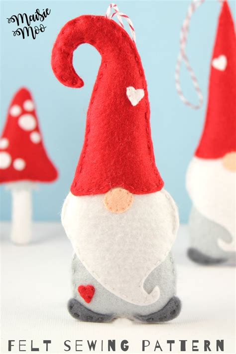 Christmas Nordic Gnome Ornament Scandinavian Gnome Felt Etsy Felt