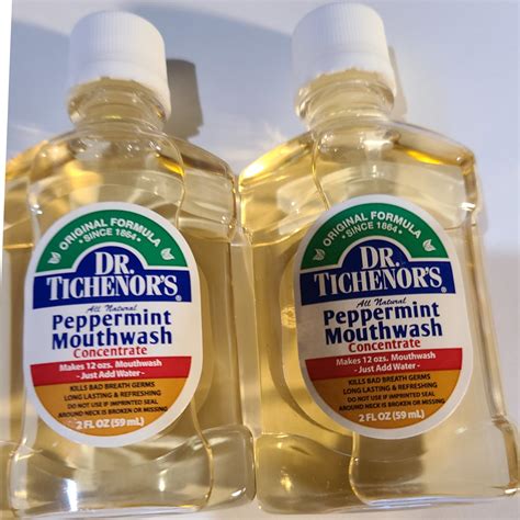 Dr Tichenors All Natural Peppermint Mouthwash 2 Fl Oz Pack Of 2