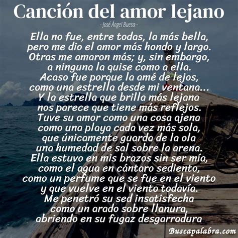 Poema Canción Del Amor Lejano De José Ángel Buesa Análisis Del Poema