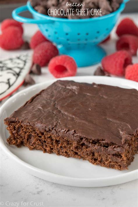 In a bowl, beat eggs, oil and sugar until smooth. Better Chocolate Sheet Cake - Crazy for Crust